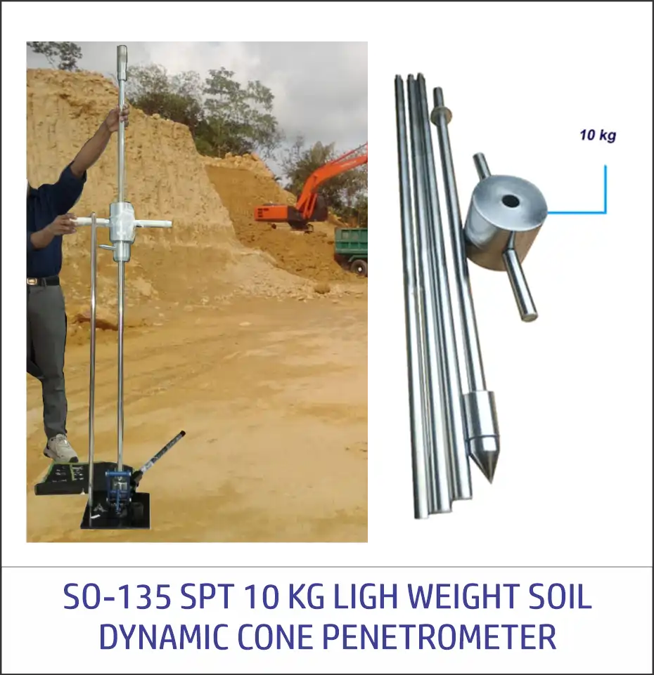 SO-135 SPT 10 KG LIGHT WEIGHT SOIL DYNAMIC CONE PENETROMETER